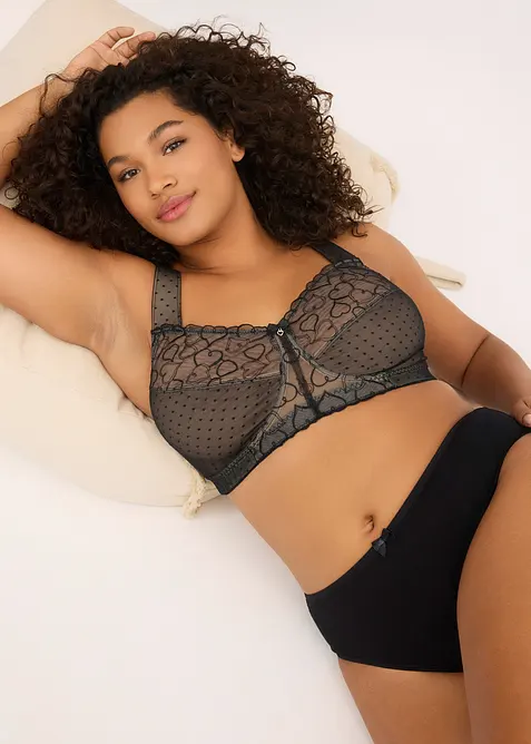 Soutien-gorge grand maintien sans armatures, bretelles rembourr&eacute;es, bonprix