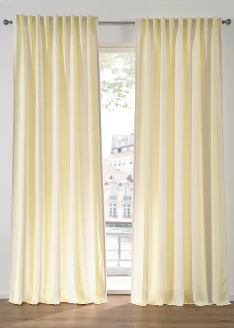 Vorhang mit Streifen und recyceltem Polyester (1er Pack), bonprix