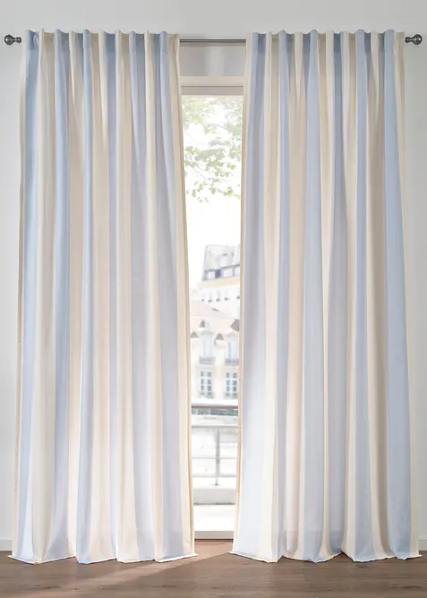 Vorhang mit Streifen und recyceltem Polyester (1er Pack), bonprix