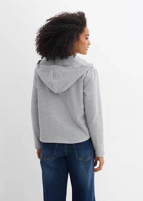 Sweat zipp&eacute; &agrave; capuche avec polyester recycl&eacute;, bonprix
