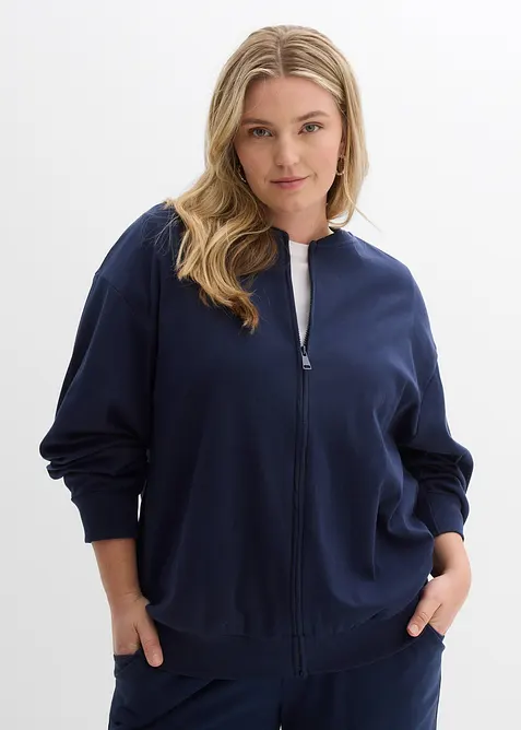 Sweatjacke aus reiner Baumwolle, bonprix