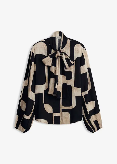 Chemisier en viscose fluide &agrave; lavalli&egrave;re, bonprix