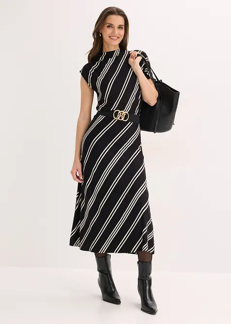 Robe midi en mati&egrave;re douce, bonprix
