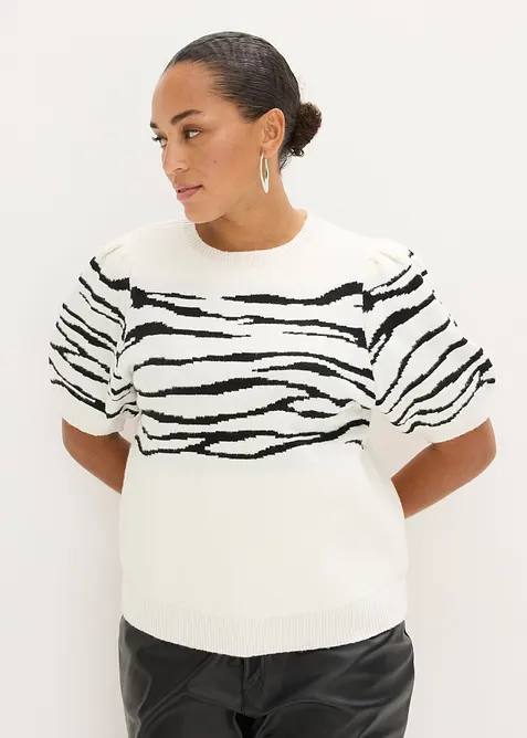 Pullover mit Puff&auml;rmeln, bonprix