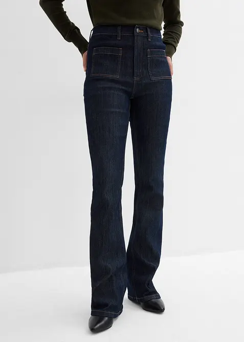 Bootcut-Jeans High Waist, Bequembund, bonprix