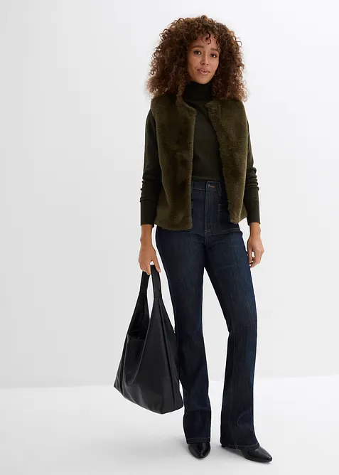 Bootcut-Jeans High Waist, Bequembund, bonprix