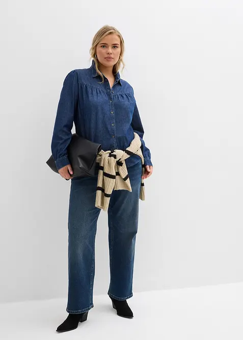 Blouse en jean, bonprix