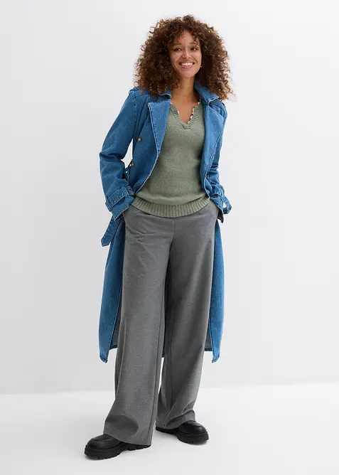 Pullover mit Spitzeneinsatz, bonprix