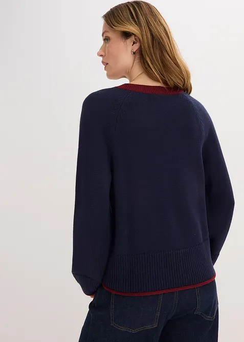 Pull &agrave; rayures contrastantes, bonprix