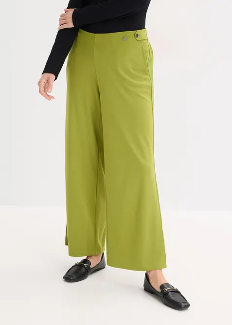 Pantalon en jersey &agrave; patte d&eacute;corative, bonprix