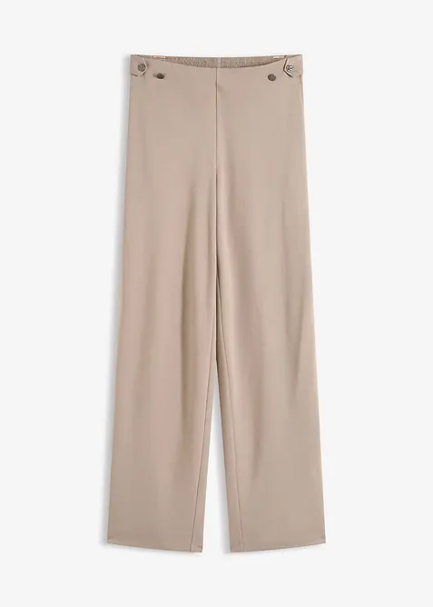 Marlenehose aus Punto di Roma mit Satinband, bonprix