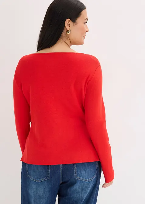 Gilet p&eacute;plum en maille &agrave; boutons d&eacute;coratifs, bonprix