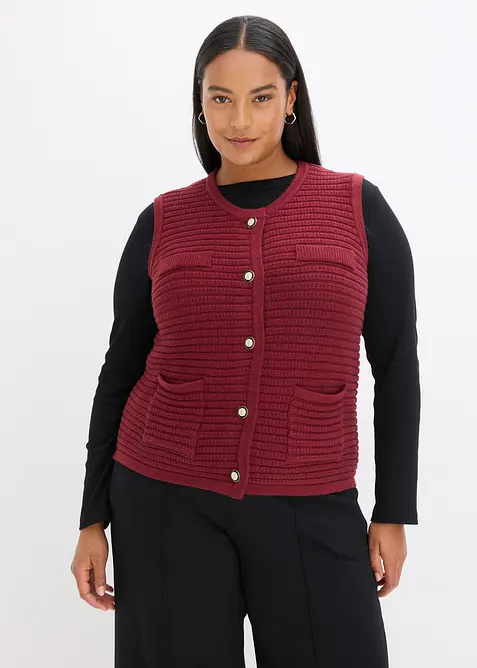 Gilet sans manches en maille, bonprix