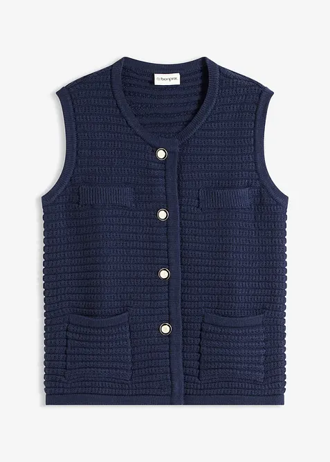 Gilet sans manches en maille, bonprix