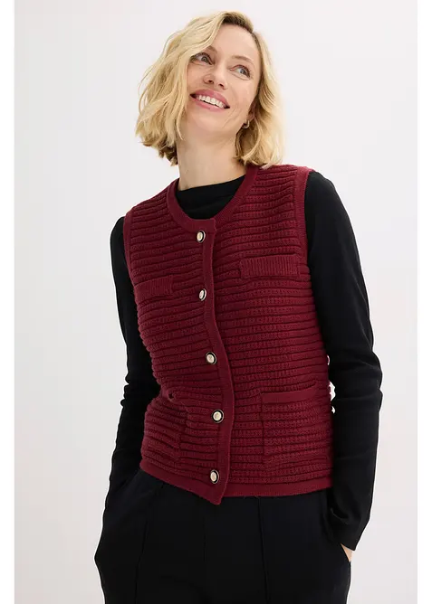 Gilet sans manches en maille, bonprix