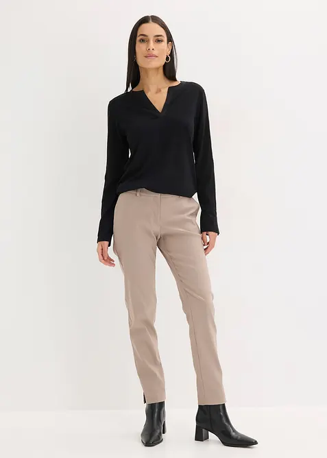 T-shirt &agrave; manches longues fendues, bonprix