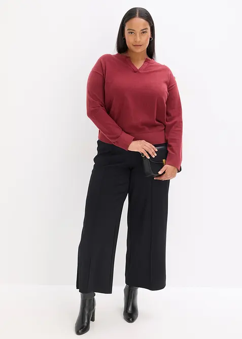 Strickpullover mit Knopfdetail, bonprix