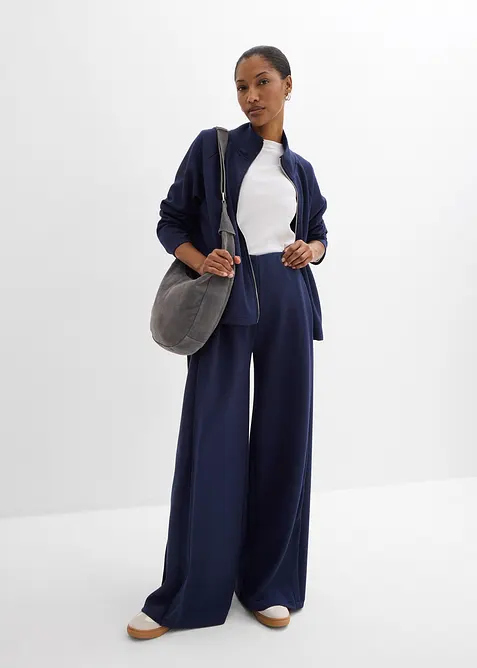 Pantalon ample &agrave; pli sur le c&ocirc;t&eacute;, bonprix