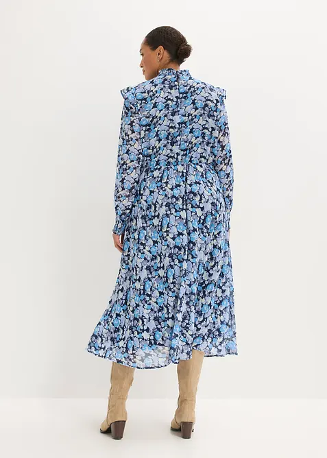 Chiffonkleid mit Stehkragen, bonprix