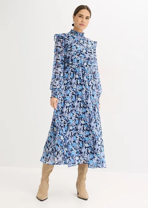 Blouse en mousseline &agrave; col montant, bonprix