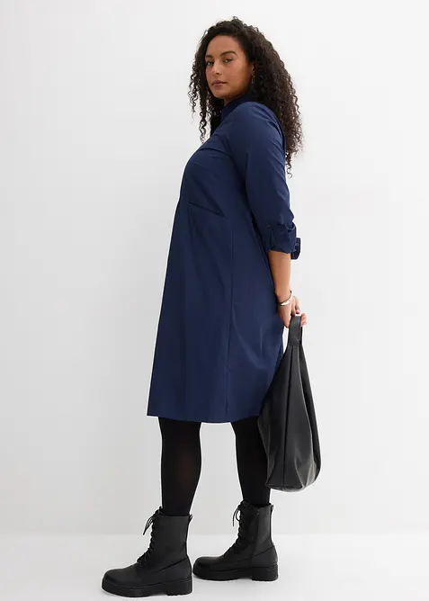 Hemdblusenkleid aus reiner Baumwolle, bonprix