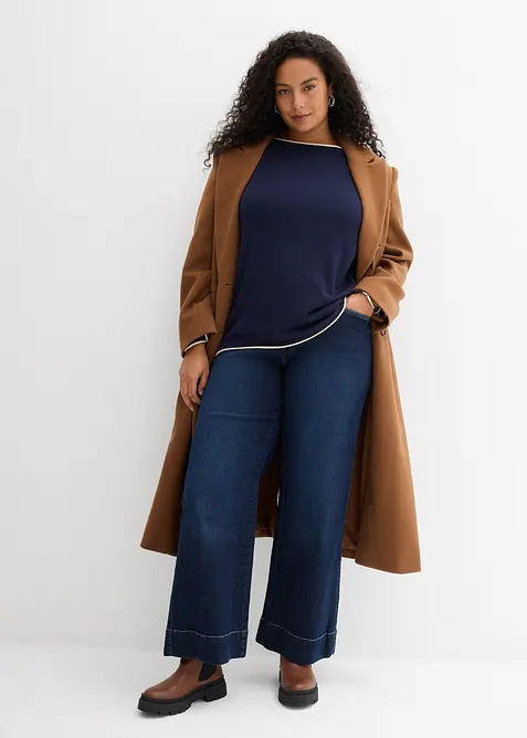 Feinstrickpullover aus Baumwollmix, bonprix