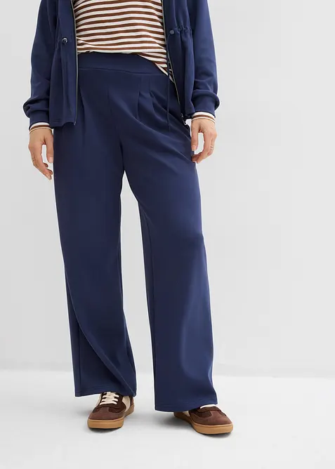 Jersey-Hose aus Scuba mit Bundfalten, bonprix