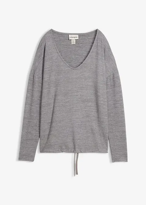 Sweat-shirt oversize effet maille, bonprix