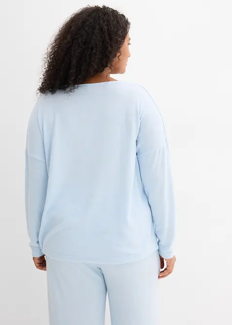 Oversize-Sweatshirt in Strickoptik, bonprix