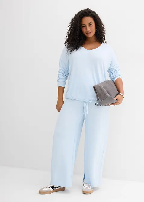 Oversize-Sweatshirt in Strickoptik, bonprix