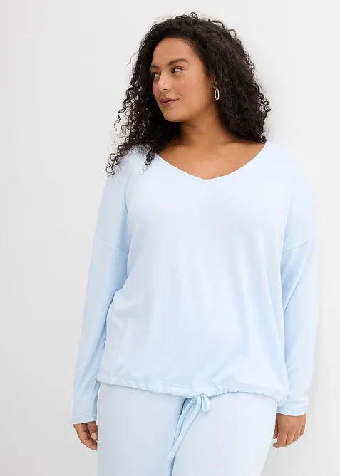 Oversize-Sweatshirt in Strickoptik, bonprix