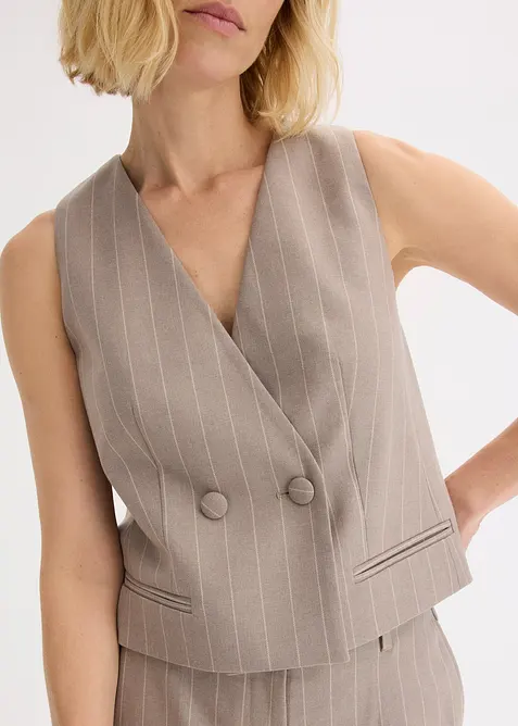 Nadelstreifen Anzugweste, bonprix