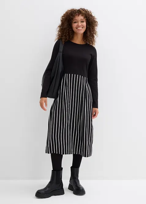 Robe en jersey coton, longueur midi, bonprix
