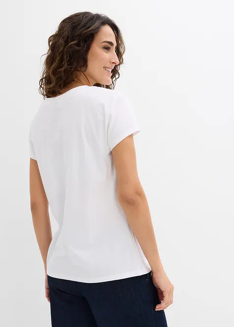 Lot de 2 T-shirts 100% coton, bonprix