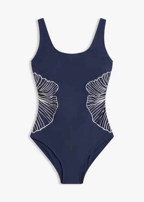 Maillot sculptant avec imprim&eacute; plac&eacute;, maintien l&eacute;ger, bonprix