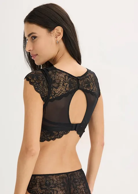 Brassi&egrave;re &agrave; dentelle florale, sans armatures, bonprix