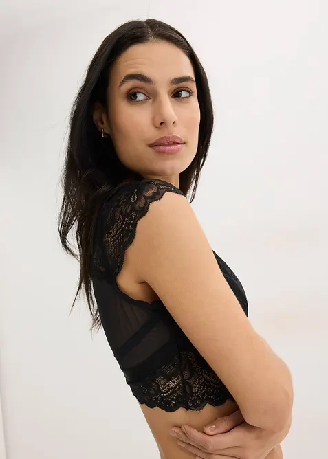 Bustier ohne B&uuml;gel mit floraler Spitze, bonprix