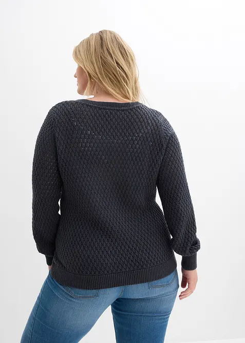 Pull en coton m&eacute;lang&eacute;, bonprix