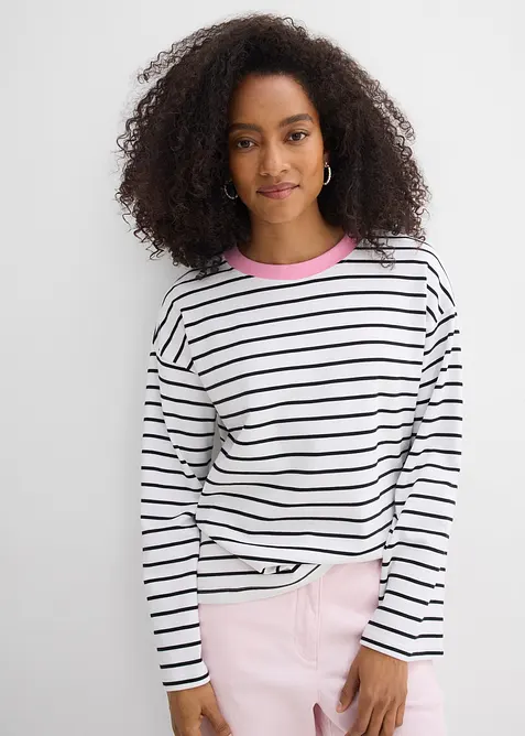 T-shirt manches longues 100% coton, bonprix