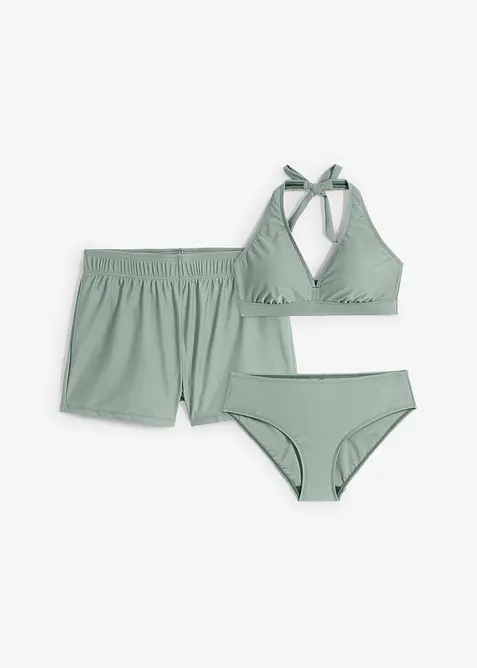 Bikini et short de bain (ens. 3 pces), bonprix
