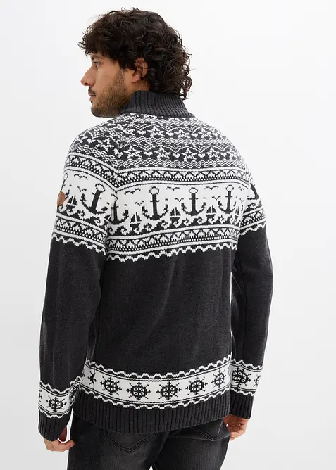 Pull camionneur &agrave; motif norv&eacute;gien marin, bonprix