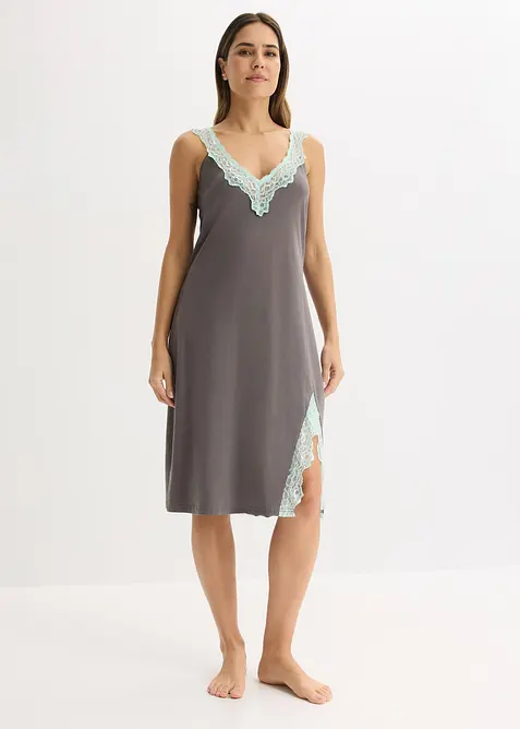 Nachthemd mit Viskose und Spitze, bonprix