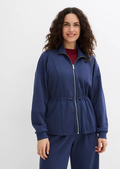 Sweat zipp&eacute; en mati&egrave;re n&eacute;opr&egrave;ne douce, bonprix