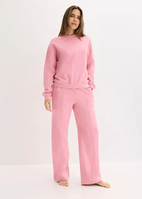 Ensemble d&rsquo;int&eacute;rieur en sweat avec passepoil, bonprix