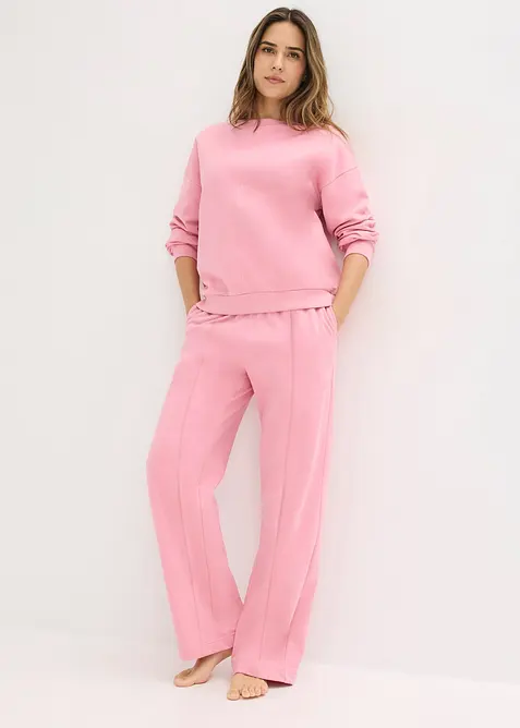 Ensemble d&rsquo;int&eacute;rieur en sweat avec passepoil, bonprix