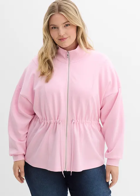 Sweat zipp&eacute; en mati&egrave;re n&eacute;opr&egrave;ne douce, bonprix