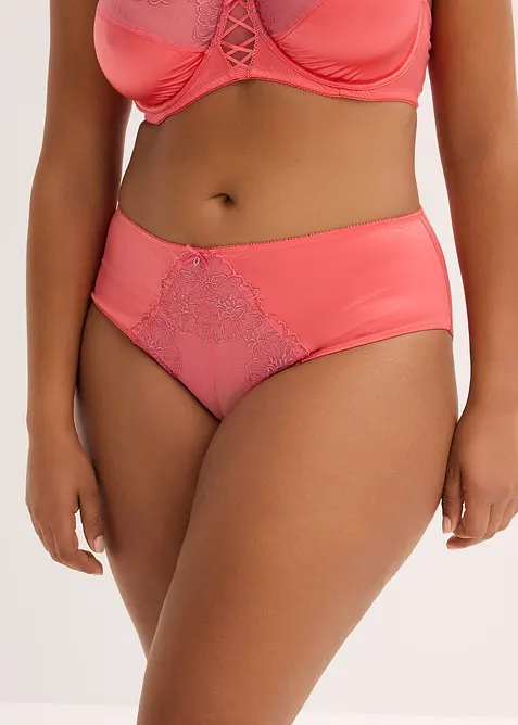 Slip maxi avec dentelle florale brillante, bonprix