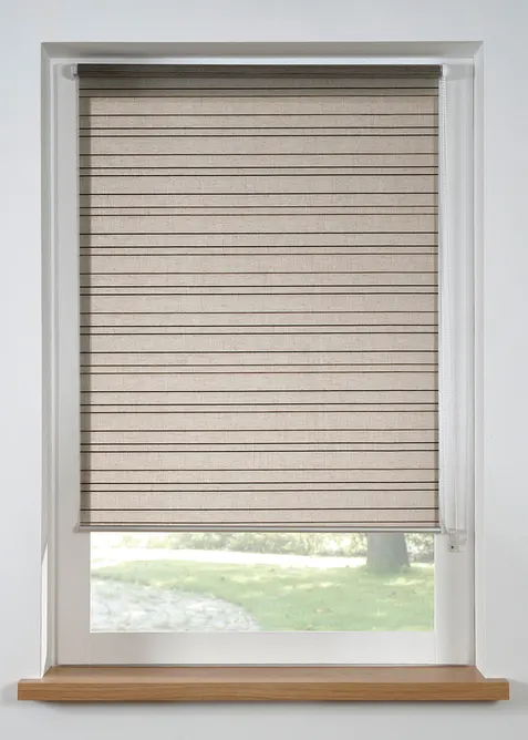 Sichtschutzrollo mit Leinenanteil, bonprix