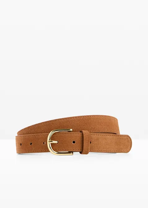 Ceinture en cuir avec boucle brillante, bonprix