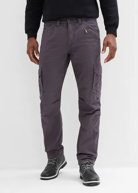 Relaxed Fit Cargohose aus robuster reiner Baumwolle, Straight, bonprix